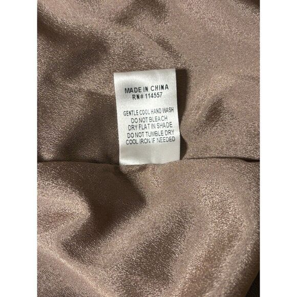 THML Velvet Flutter Dress Size Medium Brown Copper Shimmer WCT2276-3 - Picture 13 of 14